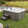 Home Deluxe Outdoor-Whirlpool BEACH Inkl. Treppe Und Thermoabdeckung