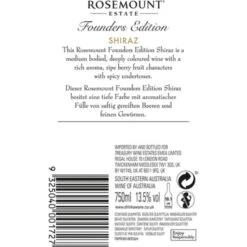 Rosemount Estate Founders Edition Shiraz South Eastern Australia 13,5 % Vol 0,75 Liter 3 Rosemount Estate Founders Edition Shiraz South Eastern Australia 13,5 % Vol 0,75 Liter -All Mark Store 1846462000 prod 002