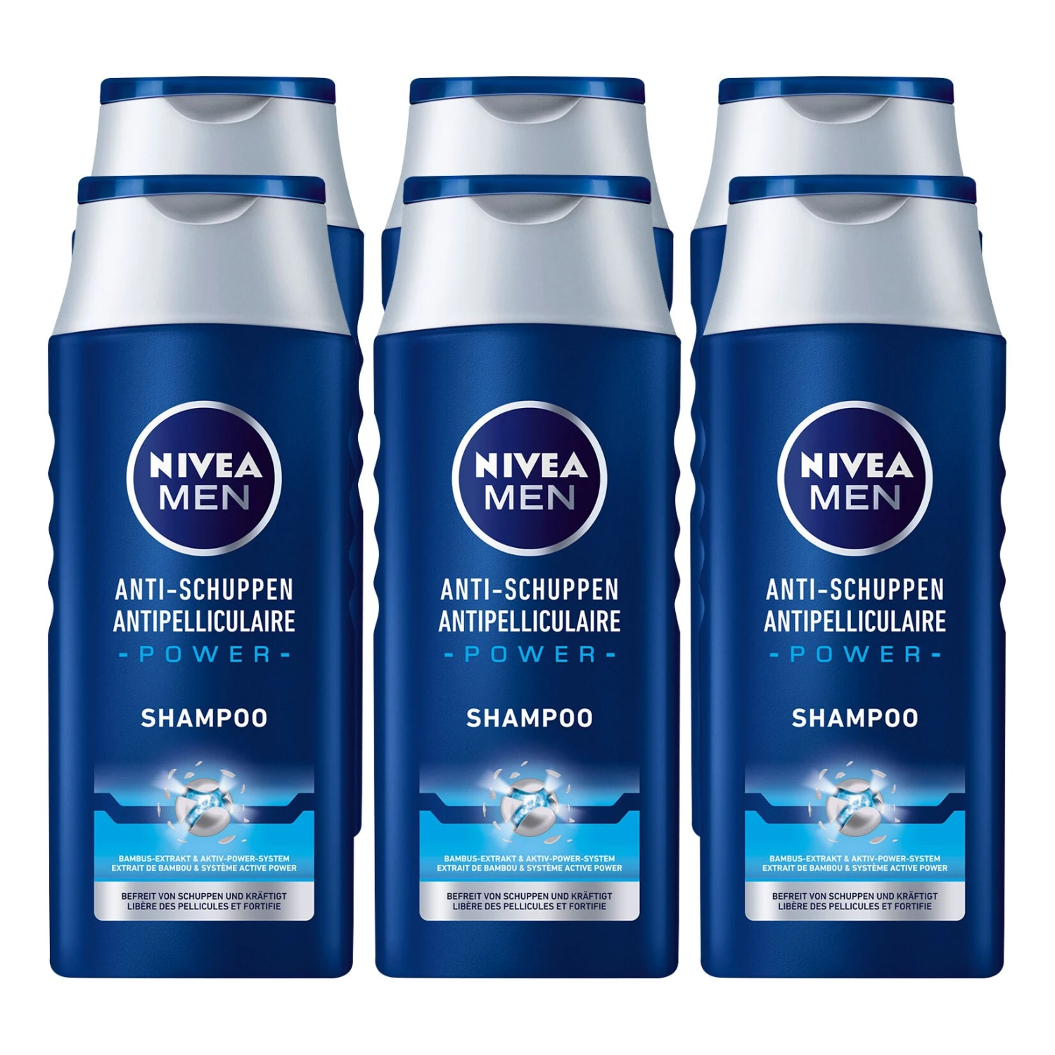NIVEA Men Anti-Schuppen Power Shampoo 250 Ml, 6er Pack 1 NIVEA Men Anti-Schuppen Power Shampoo 250 Ml, 6er Pack