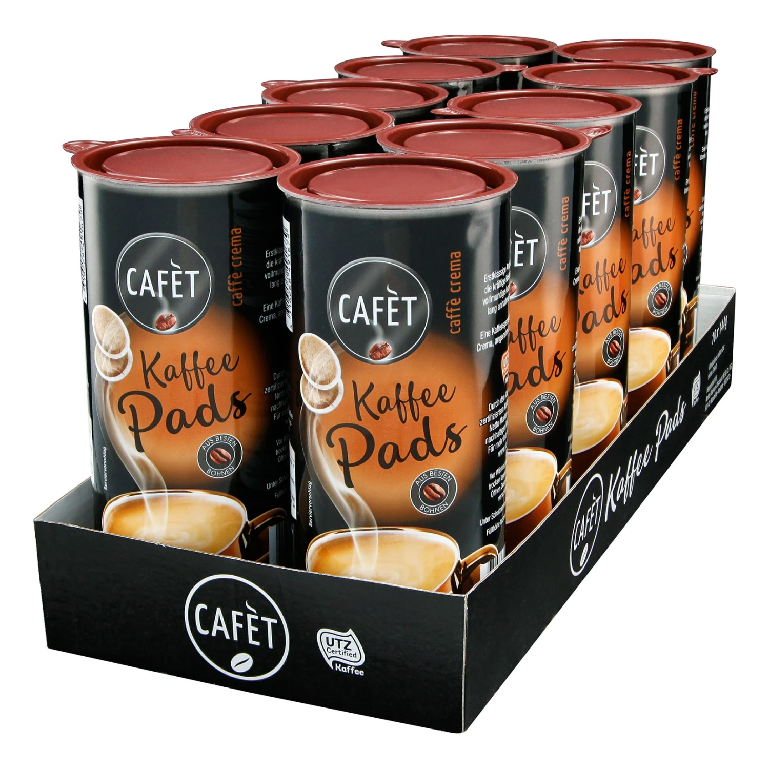 Cafet Crema Pads 144 G, 10er Pack 1 Cafet Crema Pads 144 G, 10er Pack