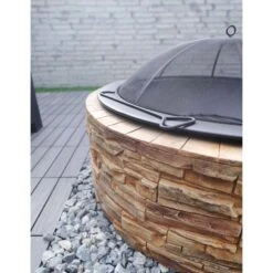 Westmann Feuerstelle Steinoptik Mit Abfanggitter -All Mark Store 2180800000 prod 004