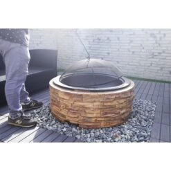 Westmann Feuerstelle Steinoptik Mit Abfanggitter -All Mark Store 2180800000 prod 005