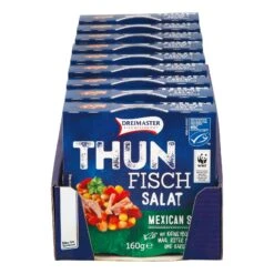 Dreimaster Thunfischsalat Mexican Style 160 G, 9er Pack