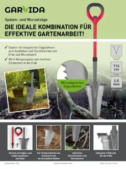 GARVIDA Spaten- & Wurzelsäge 114cm Abnehmb. Griff -All Mark Store 2306621000 prod 005
