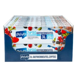 Priva Gefrierbeutel Mit Ziptec 15 X 3 Liter, 16er Pack