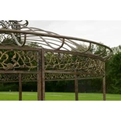 CLP XXL Luxus Pavillon Romantik I Runder Pavillion Mit Verzierungen I Garten Rankpavillon Mit Seitenteilen Aus Eisen -All Mark Store 8600246500 11221635 prod 004