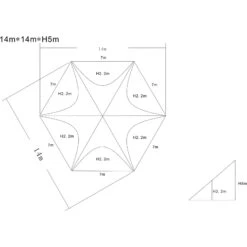 CLP Sternzelt 14M | XL-Sternzelt Für Den Garten I Event-Zelt Mit 14 Meter Durchmesser I Überdachten Zeltfläche Von Ca. 40 M² I In Vielen Farben -All Mark Store 8600246500 1611502 prod 006