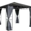 Grasekamp Hardtop Pavillon Limone 3x3m Inkl. Seitenteile Doppelstegplatten Hohlkammer Polycarbonat