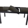 DEGAMO Ausziehtisch TORINO 180/240x100cm, Aluminium + Glas Schwarz