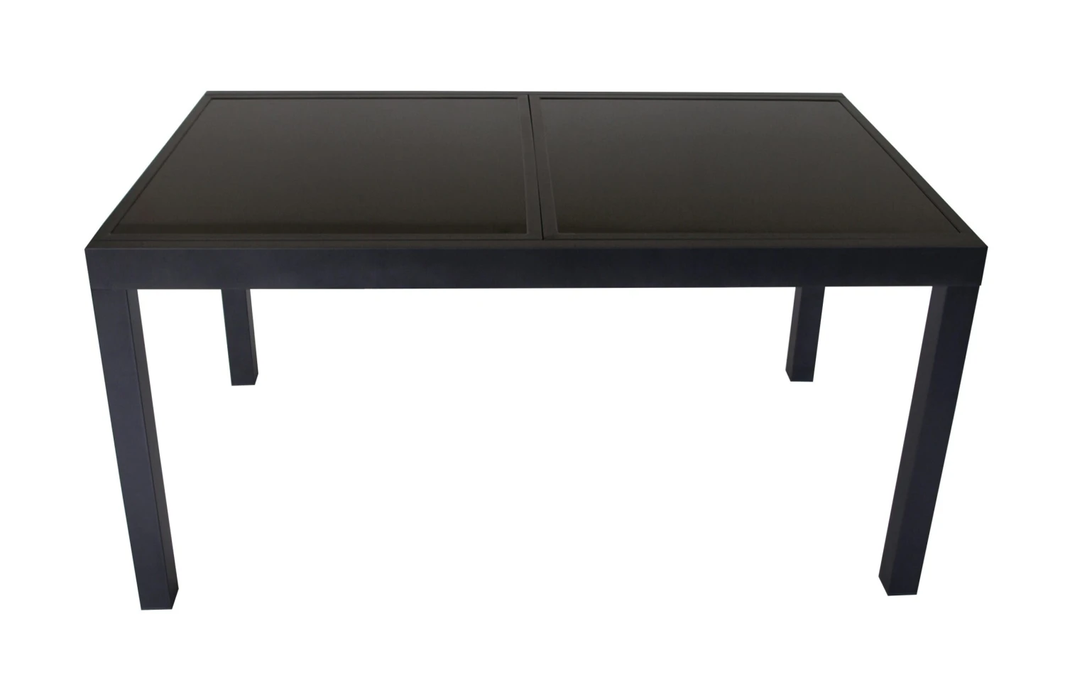 DEGAMO Ausziehtisch TORINO 180/240x100cm, Aluminium + Glas Schwarz 2 DEGAMO Ausziehtisch TORINO 180/240x100cm, Aluminium + Glas Schwarz – Bild 2