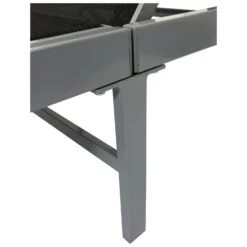 DEGAMO Rollenliege OSTIA, Aluminium Silber + Textilgewebe Schwarz, 200cm -All Mark Store 8600319700 67841981 prod 005