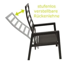 DEGAMO Sessel MANCIANO Hochlehner, Aluminium Dunkelgrau Mit Polster, Stufenlos Verstellbar, 2 Stück -All Mark Store 8600319700 72180377 prod 003