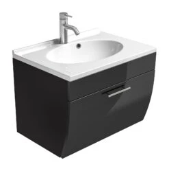 Posseik Waschplatz Salona Anthrazit Waschtisch Inkl. Mineralguss-Waschbecken -All Mark Store 8600335800 13227 prod 003