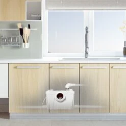 HOMCOM Abwasserpumpe Für WC & Dusche Weiß 40 X 29 X 28 Cm Cm (LxBxH) | Kleinhebeanlage Hebeanlage Schmutzwasserpumpe -All Mark Store 8600336600 B50 004 prod 006