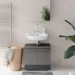 VICCO Waschbeckenunterschrank FREDDY Anthrazit Hochglanz Unterschrank Badschrank 9 VICCO Waschbeckenunterschrank FREDDY Anthrazit Hochglanz Unterschrank Badschrank -All Mark Store 8600343700 29925 prod 004