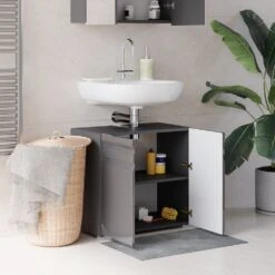 VICCO Waschbeckenunterschrank FREDDY Anthrazit Hochglanz Unterschrank Badschrank 10 VICCO Waschbeckenunterschrank FREDDY Anthrazit Hochglanz Unterschrank Badschrank -All Mark Store 8600343700 29925 prod 005