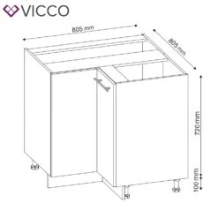 VICCO Eckunterschrank 87 Cm Weiß Küchenzeile Unterschrank Fame -All Mark Store 8600343700 33509 prod 003