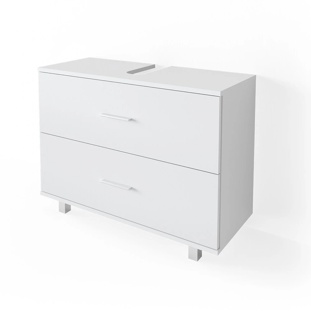VICCO Waschbeckenunterschrank ILIAS Weiß Schublade Unterschrank Badezimmer 2 VICCO Waschbeckenunterschrank ILIAS Weiß Schublade Unterschrank Badezimmer – Bild 2