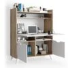 Vicco Schreibtisch Arbeitstisch Computertisch Berdi Weiß/Sonoma Schranktisch