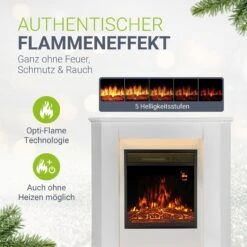 Juskys Elektrokamin – Standkamin Mit Heizung & Kaminfeuer – Flammeneffekt, 1000/2000 Watt – Weiß 10 Juskys Elektrokamin – Standkamin Mit Heizung & Kaminfeuer – Flammeneffekt, 1000/2000 Watt – Weiß -All Mark Store 8600348200 18794 prod 005