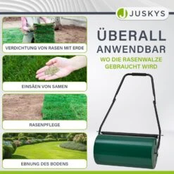 Juskys Garten Rasenwalze Fritz Aus Metall Befüllbar Mit 48L Wasser / Sand – Inkl. Schmutzabweiser -All Mark Store 8600348200 51684837 prod 005