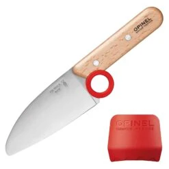 OPINEL Kinder Messer Set Le Petit Chef 2tlg - Kochmesser Küche Fingerschutz Holz