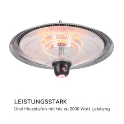 Heizsporn Deckenheizstrahler 60,5 Cm (Ø) LED-Lampe Fernbedienung -All Mark Store 8600359300 3497 prod 003