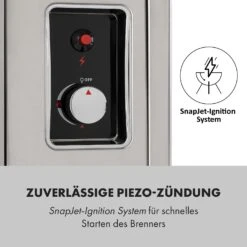 Crossfire Vertikaler Gasgrill 800°C Infrarot-Brenner 12.000 BTU Silber -All Mark Store 8600359300 4959 prod 006