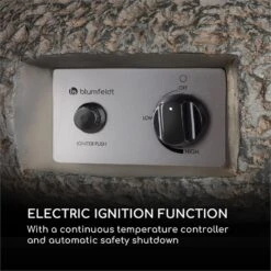 El Hierro Gas-Feuerschale Heizleistung: 31.700BTU/9,3kW Dunkelgrau -All Mark Store 8600359300 5023 prod 006