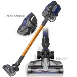 KESSER® 2in1 Zyklon Akku Staubsauger Handstaubsauger | Beutel- Kabelloser | Betriebszeit Bis 55 Min | Elektrobürste | Lithium-Ionen Akku | Decken- Bodenreinigung, | Wandhalterung | -All Mark Store 8600364700 19495 prod 004