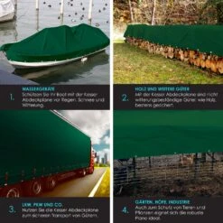 KESSER® Premium Abdeckplane Mit Ösen, 650 G/m² PVC Wasserdicht & Reißfest - Hochwertige Plane Universell Für LKW, Pool, Holz Gartenmöbel - Abdeckung, Schutzplane, Gewebeplane -All Mark Store 8600364700 22735 prod 003