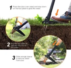 TACKLIFE GSW1A, Stehender Jäter, Verdickter Edelstahl Mit 3 Krallen Und Hochfesten Pedalen, Automatisches Federrücklaufgerät, Effizienter Jäter -All Mark Store 8600367000 2365 prod 004