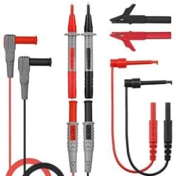 TACKLIFE METL04, 8-teiliges Messleitungs-Kit Mit Verlängerungs-Messklemmen, Krokodil-Messspitze Und Kolben-Mini-Haken